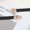 Women Belt Adjustable Imitation Leather Rose Pattern Buckle Waistband Dress Shirt Sweater Coat Accessory
