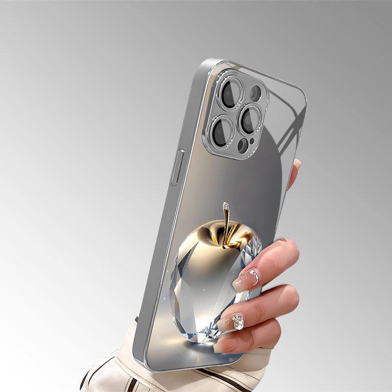 Cool Geometric Diamond Patterned Glass Phone Case Suitable for iPhone 17 16 15 14 13 12 11 Pro Max Plus Anti Drop and Shockproof