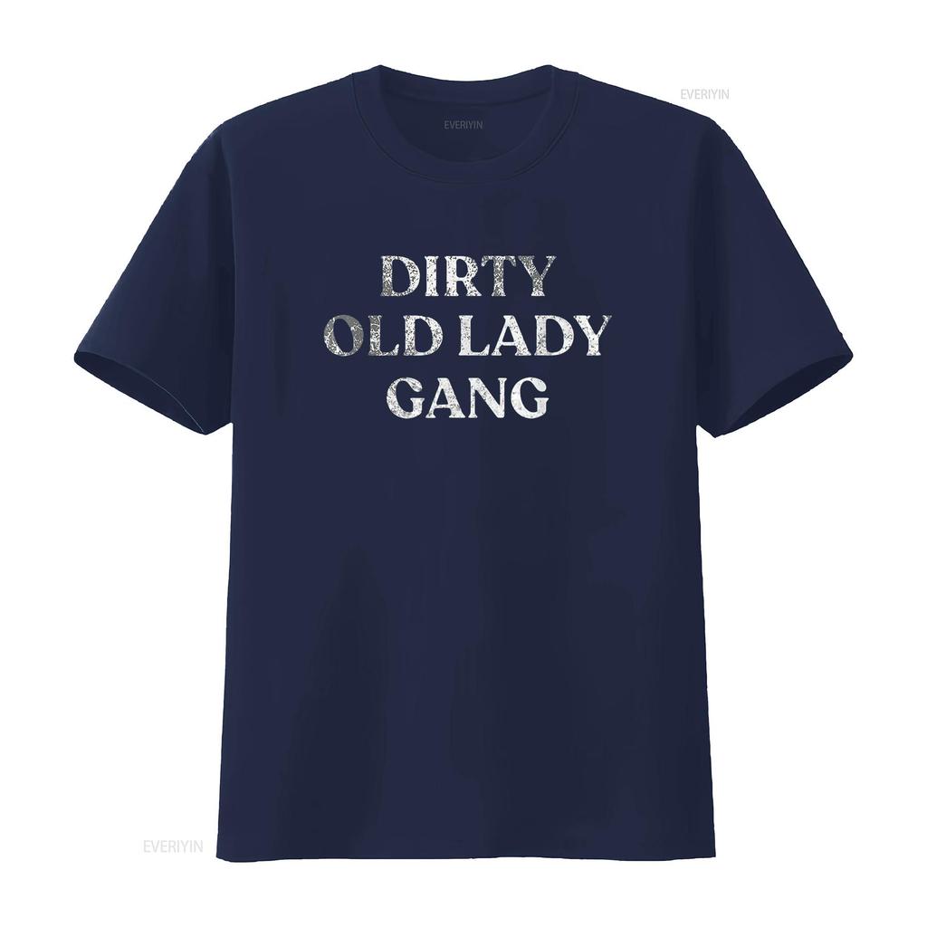 Womens Dirty Old Lady Gang Funny Mud Run 4 Wheeling T Shirt Black 2XL vintage Washed designer clothes Breathable Stretched