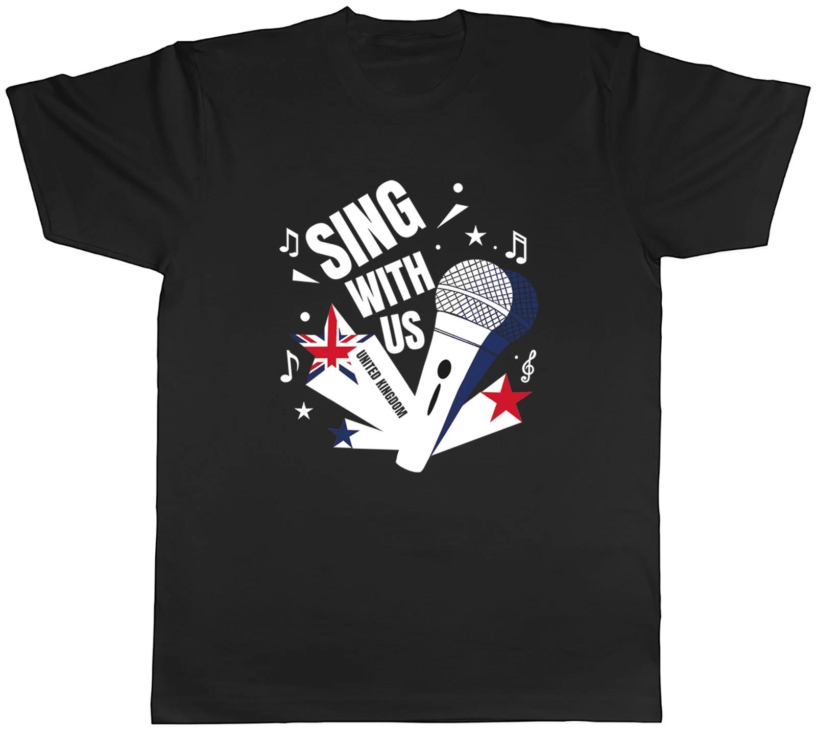 United Kingdom Music Sing with us Note karaoke Mens T-Shirt Tee Gift Top XS
