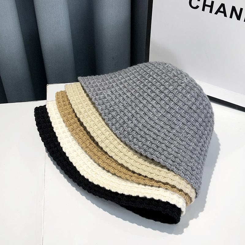 Cappello da Pescatore a Maglia Giapponese Cappello Autunno/Inverno da Donna Edizione Coreana Cappello Caldo
