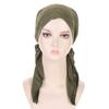 Soft Elastic Muslim Headscarf Hat Solid Color Rhinestone Hijab Caps  Ramadan