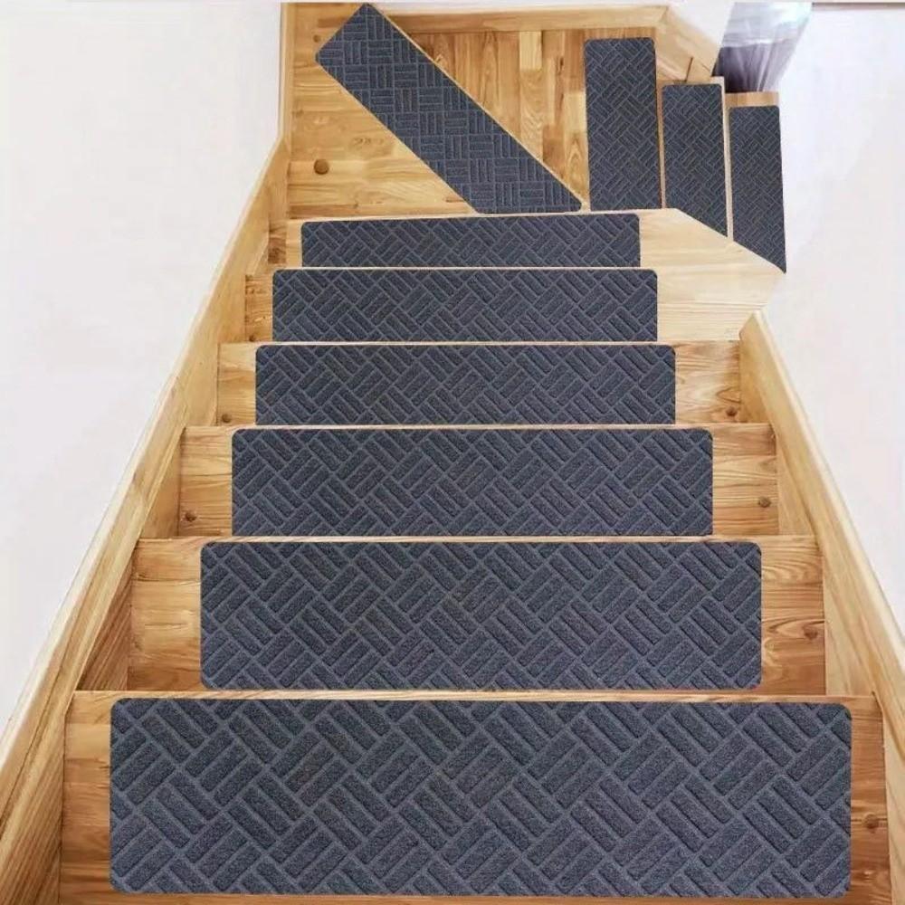 Self Adhesive Stair Treads Non Slip Stair Carpet Strips Reusable Stair Mats Rugs  for Pet