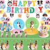 Cartoon Puppy Dog Birthday Party Decorations Supplie Celebration Party Disposable Banner Tablecloth Cup Plate Baby Shower Set