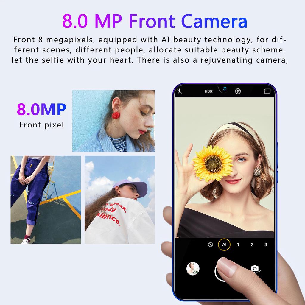 7,5palcový HD+ME10 MTK6799 Mobilní telefony 8GB RAM 512GB ROM 8MP+16MP Smartphone