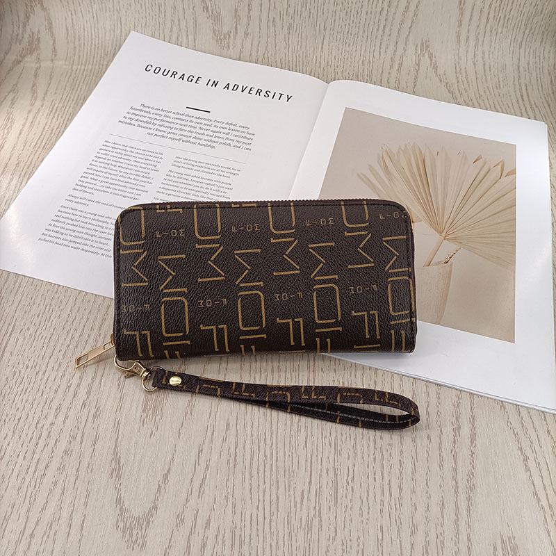 European & American Fashion Large Capacity Zipper Clutch Wallet - Multi-Card Slot, Simple, High-End Design