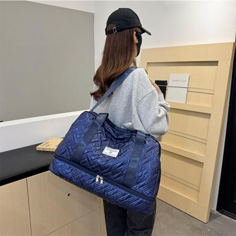 Reisetasche, getrennt für Trocken- und Nassbereich, Sport- und Fitnesstasche, leichte Schulter-Umhängetasche, Aufbewahrungstasche mit Schuhfach, Gepäcktasche