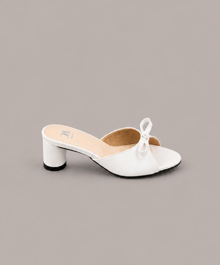 2Comm Mui Ribbon Mules_White