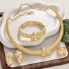 Gypsy Star Necklace Bracelet Earrings Ring Middle East Women's Banquet Jewelry Set