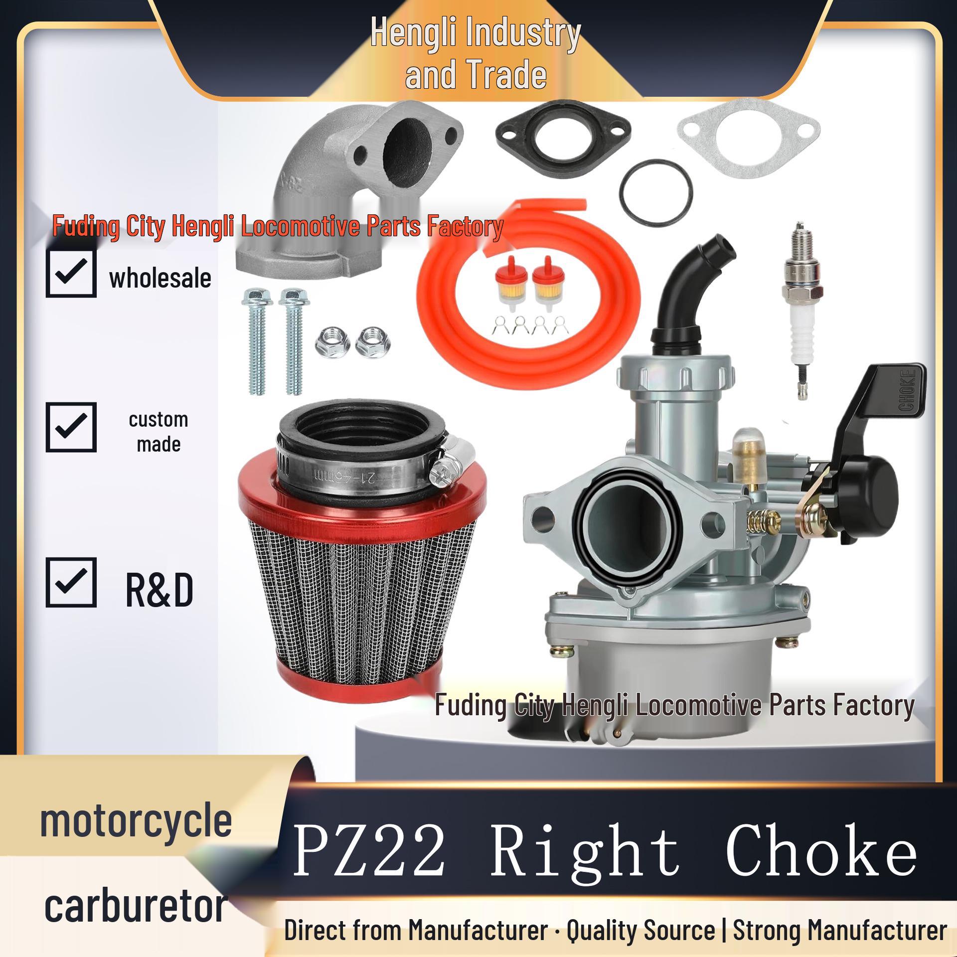 PZ22 Carburetor Air Filter Kit for ATV/Off-Road Motorcycle 110cc/125cc Heng Li