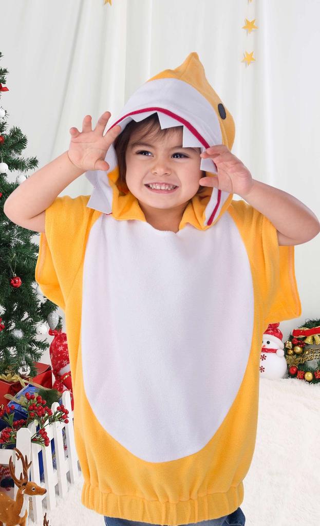 Miccostumes Kids Baby Shark Cosplay Costume, Cute (Yellow, Size Small)