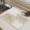 Tableware Drying Mat Soft Drain Pad Non-slip Super Absorbent Wear-resistant Coffee Machine Mat Kitchen Table HOME Decor