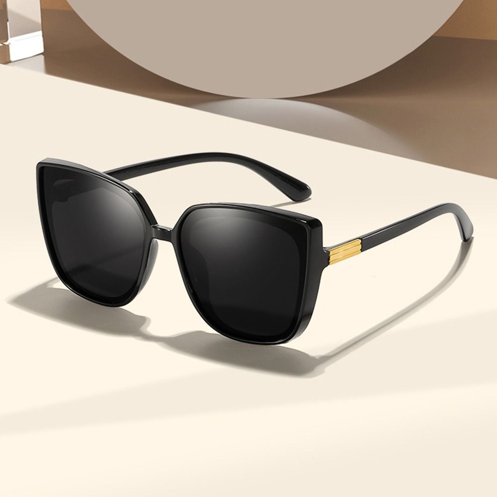 Stylish Cat Eye Sunglasses Retro Oversized Sun Glasses Big Frame Vintage Black Shades Uv400 Protection Eyewear Fishing Goggles