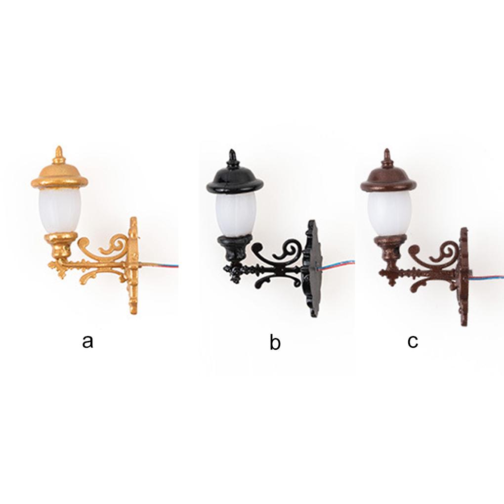 Garden Lights Waterproof Outdoor LED Metal Lamppost Train Street Decorations Miniature Toys Hanging Lamps for Pathway