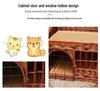 Four Seasons Universal Cat House – Enclosed Rattan Weaving Villa for Cats