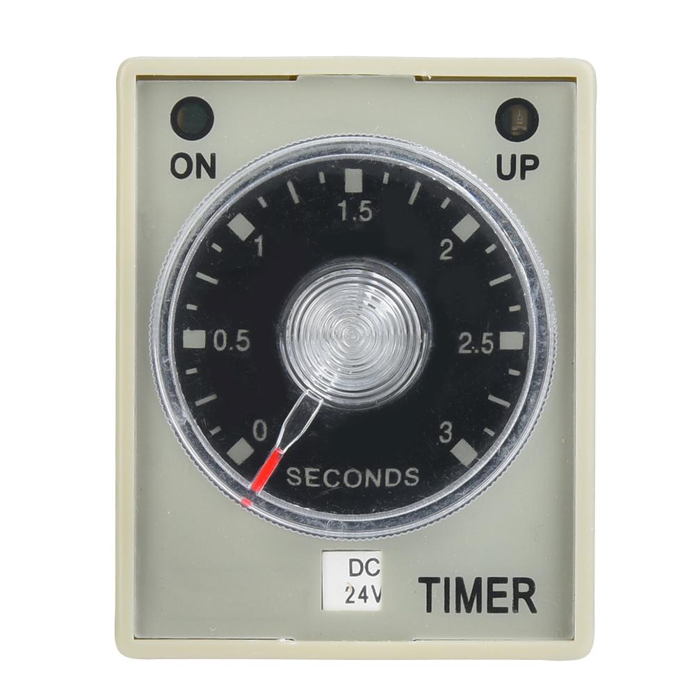 AH3 3 Zeitrelais Elektronischer Typ Einstellbares Auslöseverzögerungszeitrelais 8 Pins 3S (DC24V)