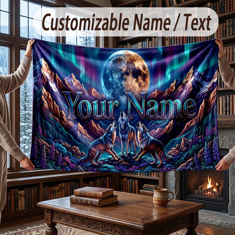 Coperta Cosmica a Tema Spaziale con Nome Personalizzato Testo Coperta Personalizzata Morbida Accogliente per Casa Divano Letto