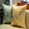 Wohnzimmer Schlafzimmer Kran Bestickte Dekokissen Kissenbezug im Neuen Chinesischen Stil Mahagoni Zuhause Sofa Bett Taillenkissenbezug