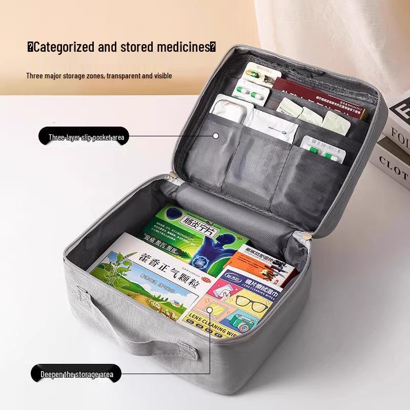 Portable Travel Medical Bag: Large-Capacity First Aid and Medicine Storage
