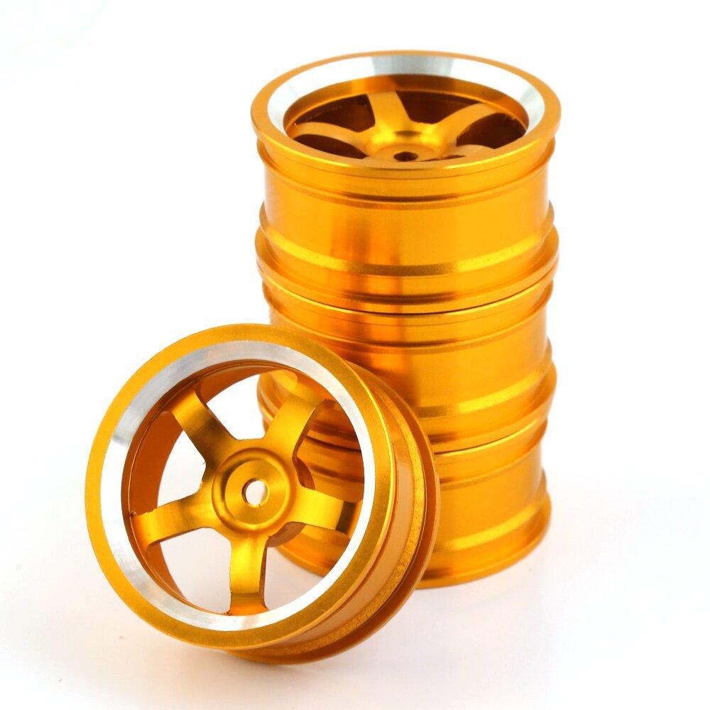 1/10 RC On-road Drift Car Alloy Wheels Hubs Metal Wheel Rims for 1:10 RC Car HSP 94122 94123 Tamiya TT02 HPI Kyosho Sakura CS D4