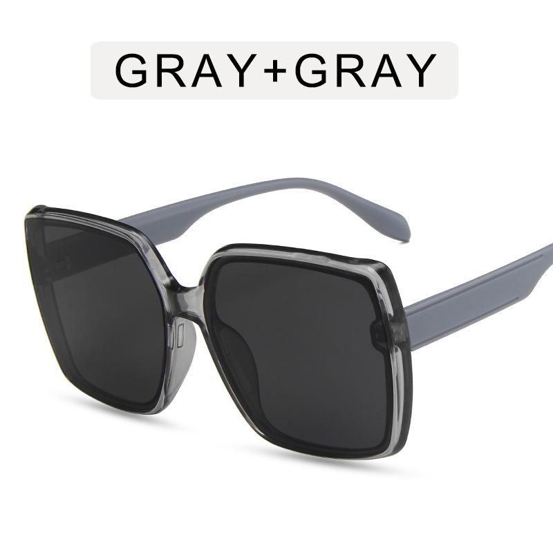 Korean Style Women Sunglasses Fashion Big Frame Square Shape Women's Glasses New Fashion Designer Sunglasses Woman