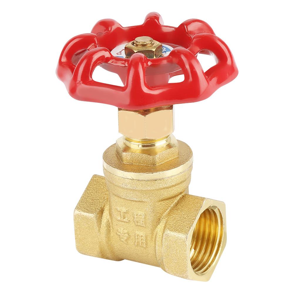 Gate Valve, Brass DN15 BSPP G1Celsius2  Sluice Valve 232PSI for Water Oil Gas, Suitable for Water, Oil, Gas, Steam, With Straight Internal Fluid