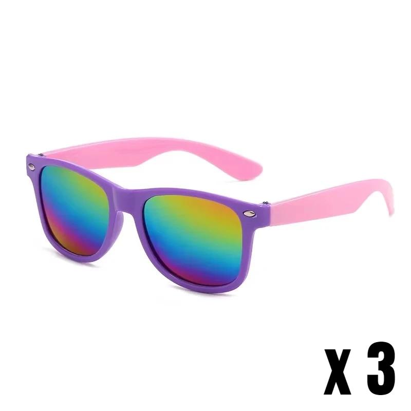 3Pcs/Pack Fashion Trend Children'S Sunglasses Uv Protection For Boys And Girls Outdoor Beach Shades Glasses Eye Protection