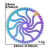 Rainbow Gear Charms For Jewelry Making Supplies Wholesale Items Round Steampunk Accessories DIY Necklace Earrings Component Gift