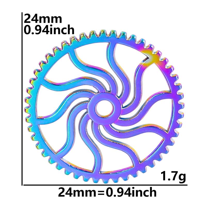Rainbow Gear Charms For Jewelry Making Supplies Wholesale Items Round Steampunk Accessories DIY Necklace Earrings Component Gift