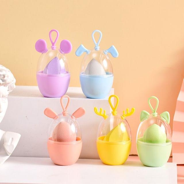 Sweetpourin - Set: Makeup Blender Beauty Sponge + Animal Case (Various Designs)