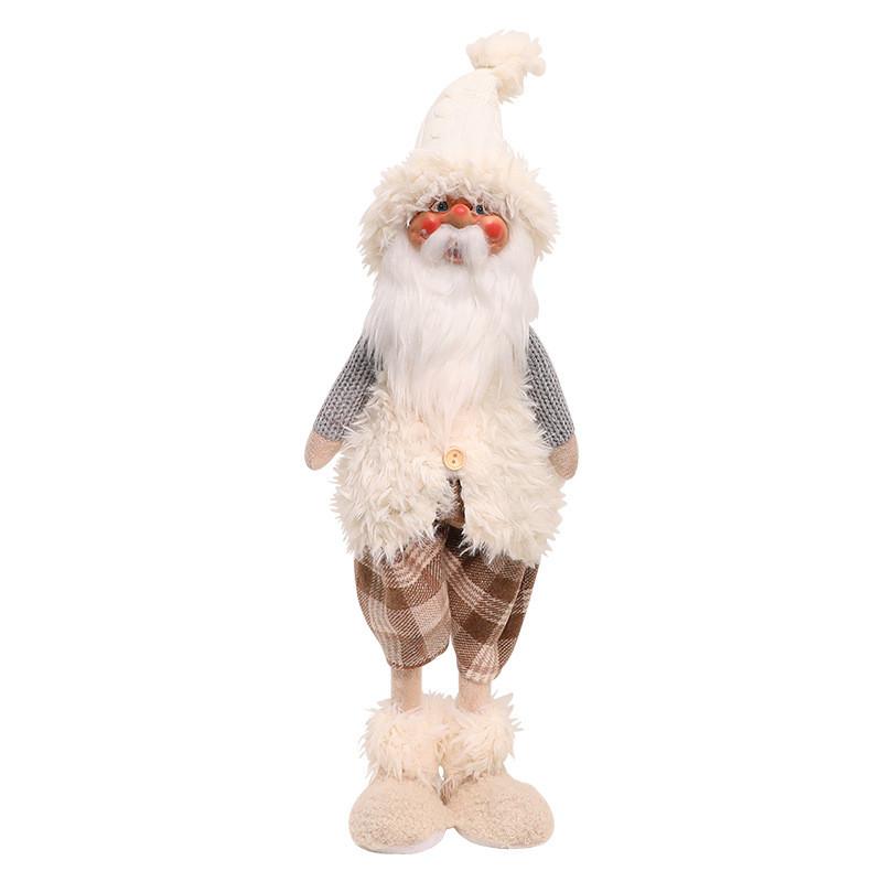 Juldekoration Figur med Stående Jultomte och Älg för Festlig Heminredning