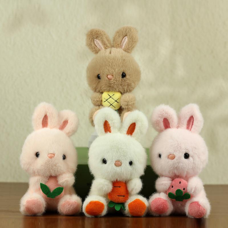 Cute Fruit Rabbit Plush Toy Keychain For Bag Decor And Collectors
