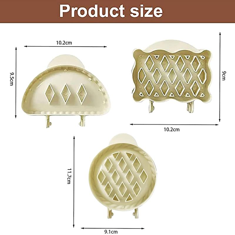 3Pcs Classic Mini Hand Pie Molds One Press Autumn Cottage Pie Set For Diy Baking, Dough Presser Pocket Pie Molds For Christmas