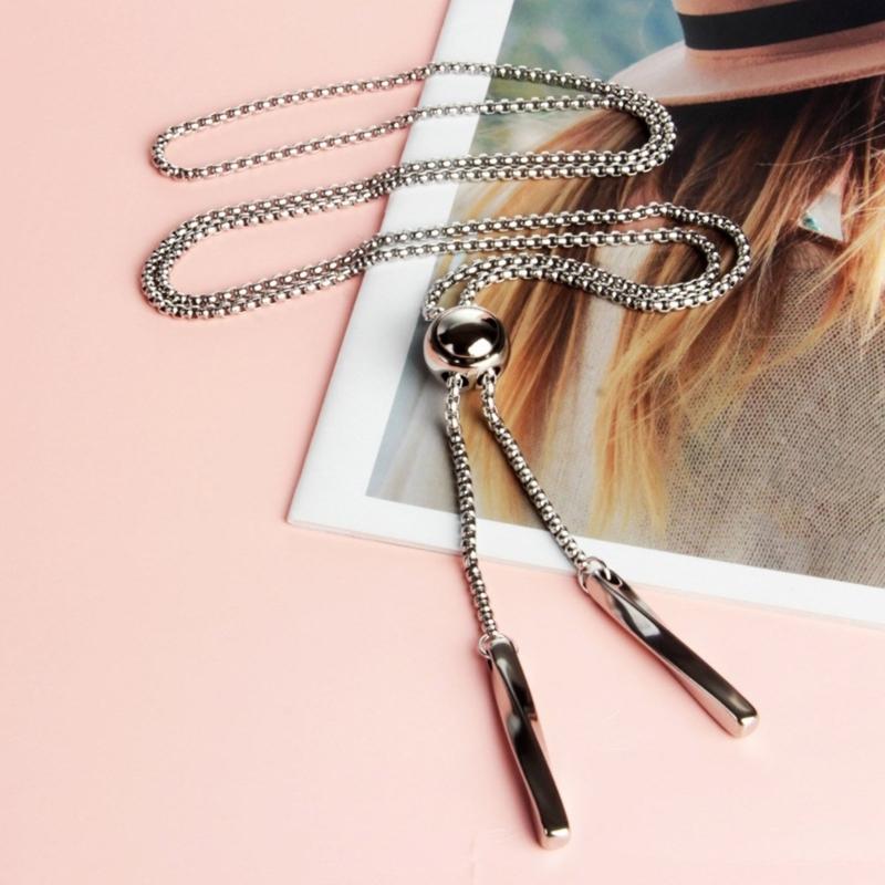 Sexy Bolo Tie Necklace Bead Cool Collar Chain Delicate Lariat Bead Chokers