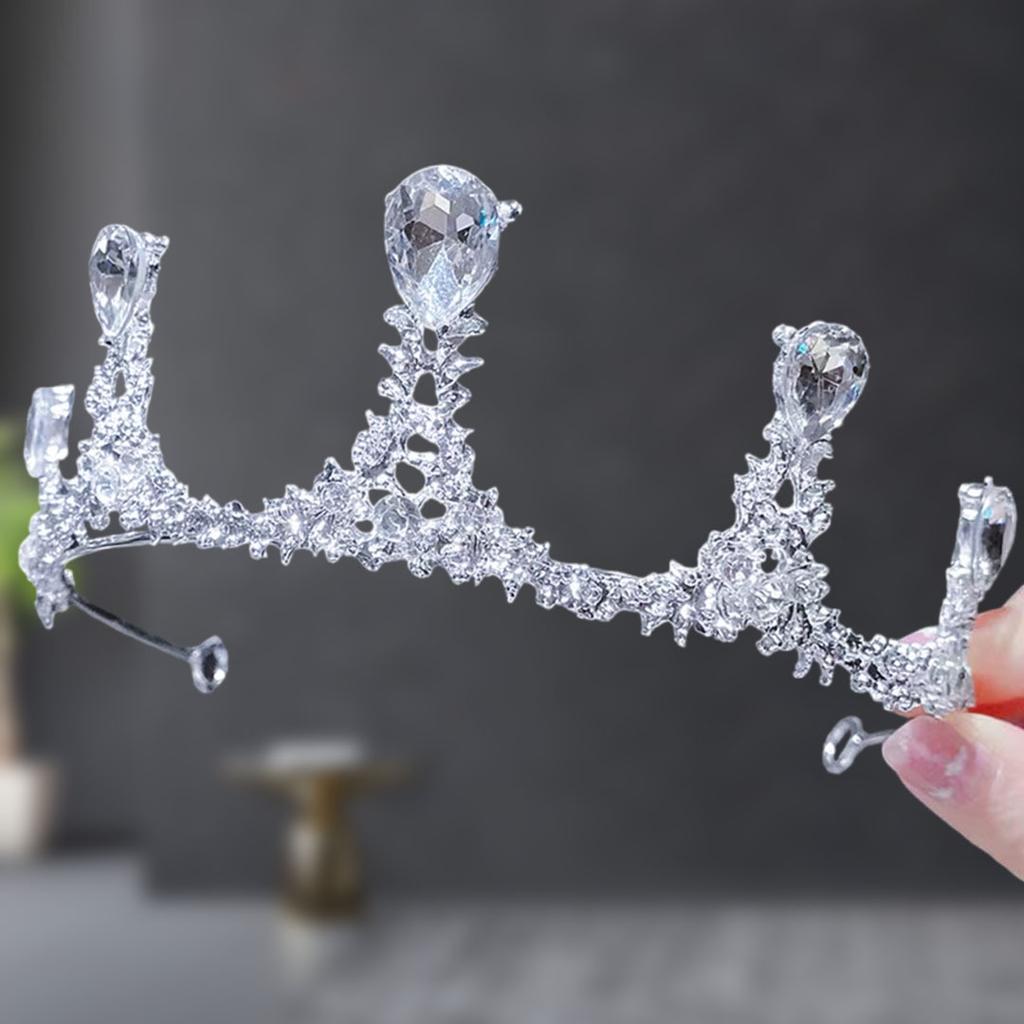 Bridal Crown Headdress Rhinestone Crown Wedding Veil Diamond Clothing Eighteen Year Old Adult Ceremony Birthday Princess Hair Accessories