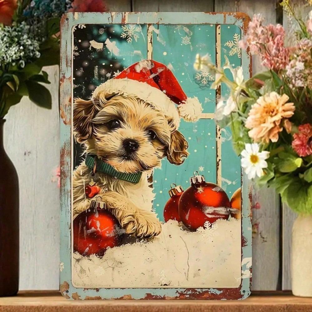 Vintage Dog Tin Sign 8x12 Inch Metal Poster Retro Wall Art Home Garden Decoration Bar Pub Garage Man Cave