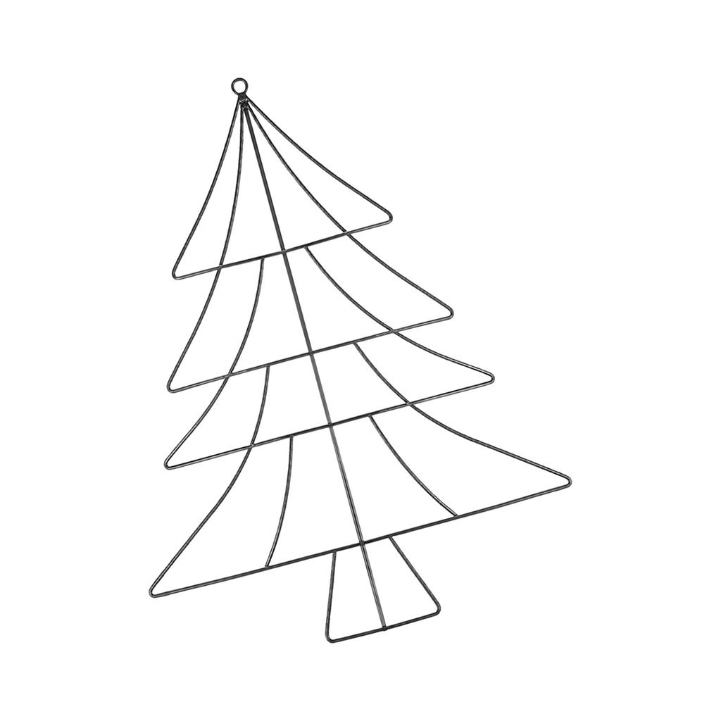Space Saving Iron Frame Christmas Tree Decoration Iron Christmas Hanging Tree Designs For Yard Balcony Indoor