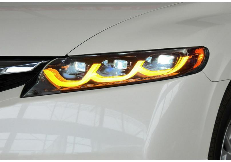 LED Projector Headlight Assembly with DRLs & Flowing Turn Signals for 06-11 Honda Civic 8th Gen