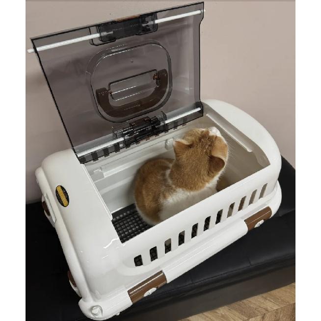 Mobile Pet Carrier Plastic Wire Door Top or Front Loading Pets Up To 20LBS Fully Breathable Perfect for Traveling/Hiking/Camping