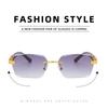 Irregular Square Frameless Sunglasses New Luxury Design Eyewear for Men and Women Outdoor Sun Protection Driving Sunglasses