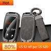Interior Mouldings Zinc Alloy Leather Car Key Case Cover for Jeep Renegade Compass Grand Cherokee for Chrysler 300C Wrangler Dod