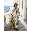 European, American Y Bohemian fashion women's clothing casual vacation D printed beach Kaftan cardigan long dress