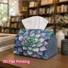 1pc, 2d Flat Printing, Tissue Box Juicy Watercolor Patterns Napkin Dispenser, Suitable for Home, Car, and Outdoor Gatheringsr, Tissue Decoration Rack_