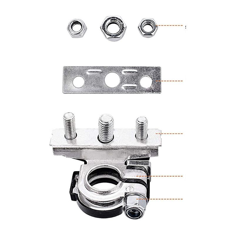 2 Pcs Easy Installation Car Truck Battery Terminals Copper Plated Clamp Terminal Heavy Duty Terminals Connectors