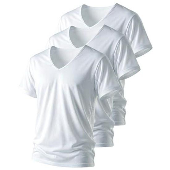 Nutopia Moisture-Wicking Quick-Dry Innerwear MenOverwhelming Quick-Dry3-Piece Set V-Neck Short Sleeve Cooling Summer Cool Antibacterial Odor-Resistant