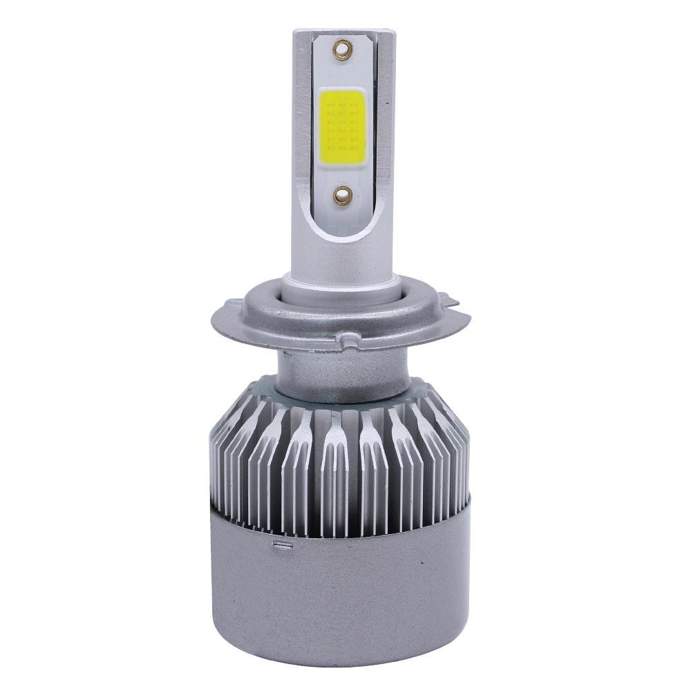 H7 300w Pair 36000lm Cob Led Headlight Bulbs Kit Highlow Beams 6000k White Lamp