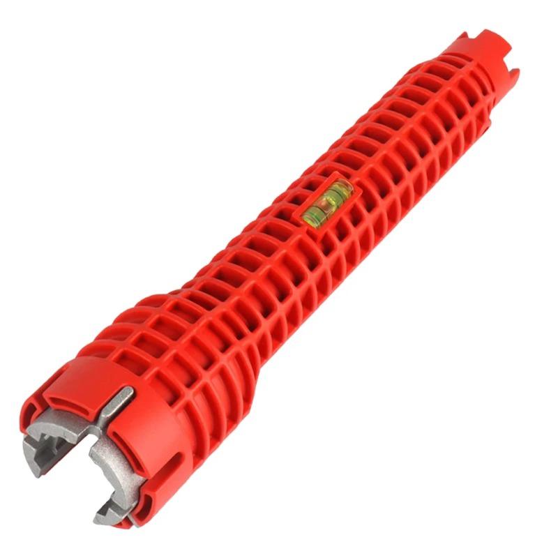 

5/8 В 1 Ключ для желоба Противоскользящий Инструмент для ремонта кухонной мойки Ванная комната Многофункциональный Ключ для сборки смесителя Ключ для сантехнической установки Five in one*1PC