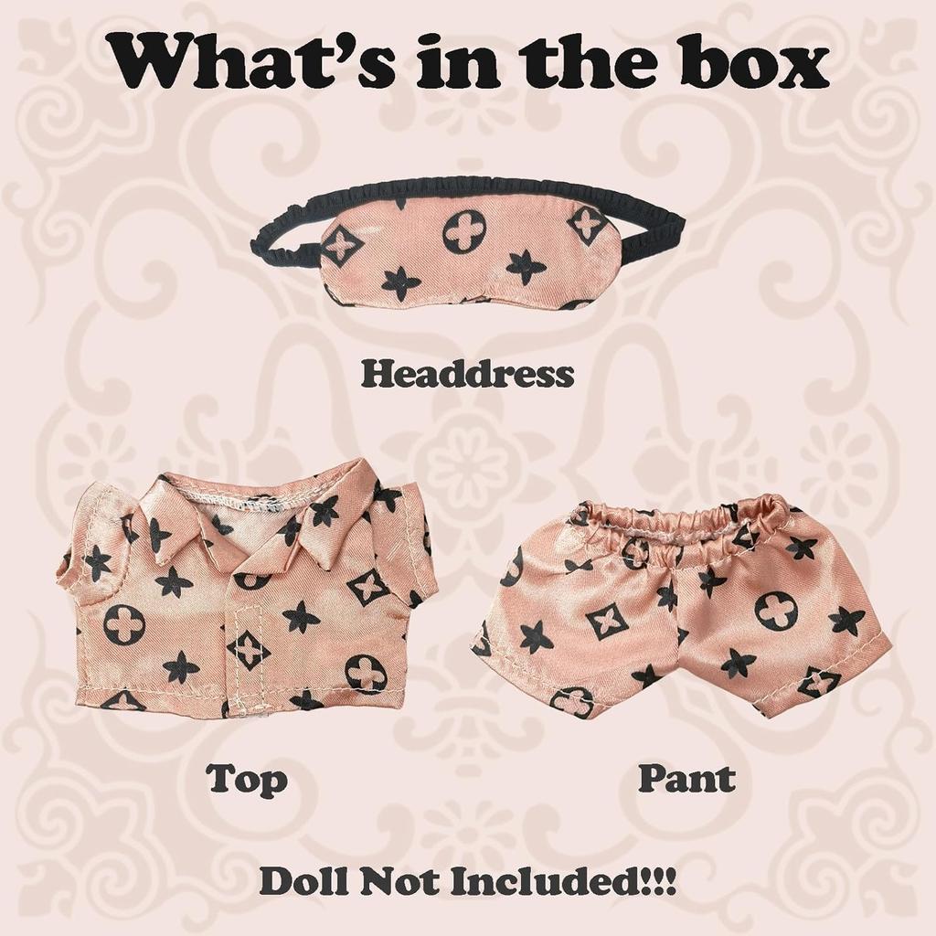Ruokey Plush Toy Accessories - Accessories Only - 15cm17cm Plush Doll Accessories - Cute Costume Dress-Up DIY Accessories - Doll Suit Jumpsuit -