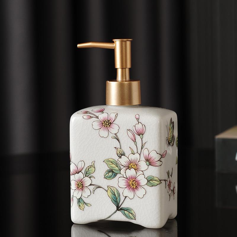 

American style fresh wind ceramic lotion sub bottled hotel beauty salon hand lotion bottle hand cream bottle press bottle