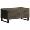 VidaXL Coffee Table Black 80x50x40 Cm Solid Mango Wood, Side Table, Living Room Table, Accent Table, End Table, 4017689
